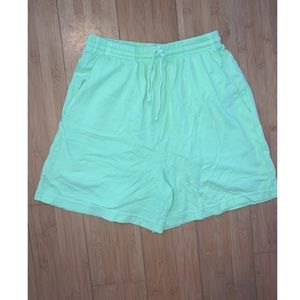 Fresh Produce Neon Green Tie Sweat Shorts